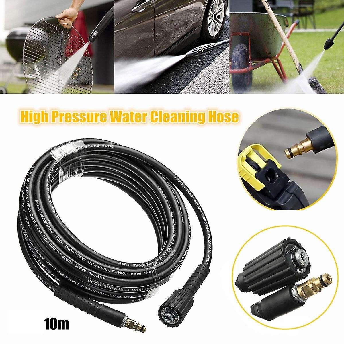 10M Clean Pure Copper Car Wash Hose Compatible Karcher K2 K3 K4 K5 K6 K7