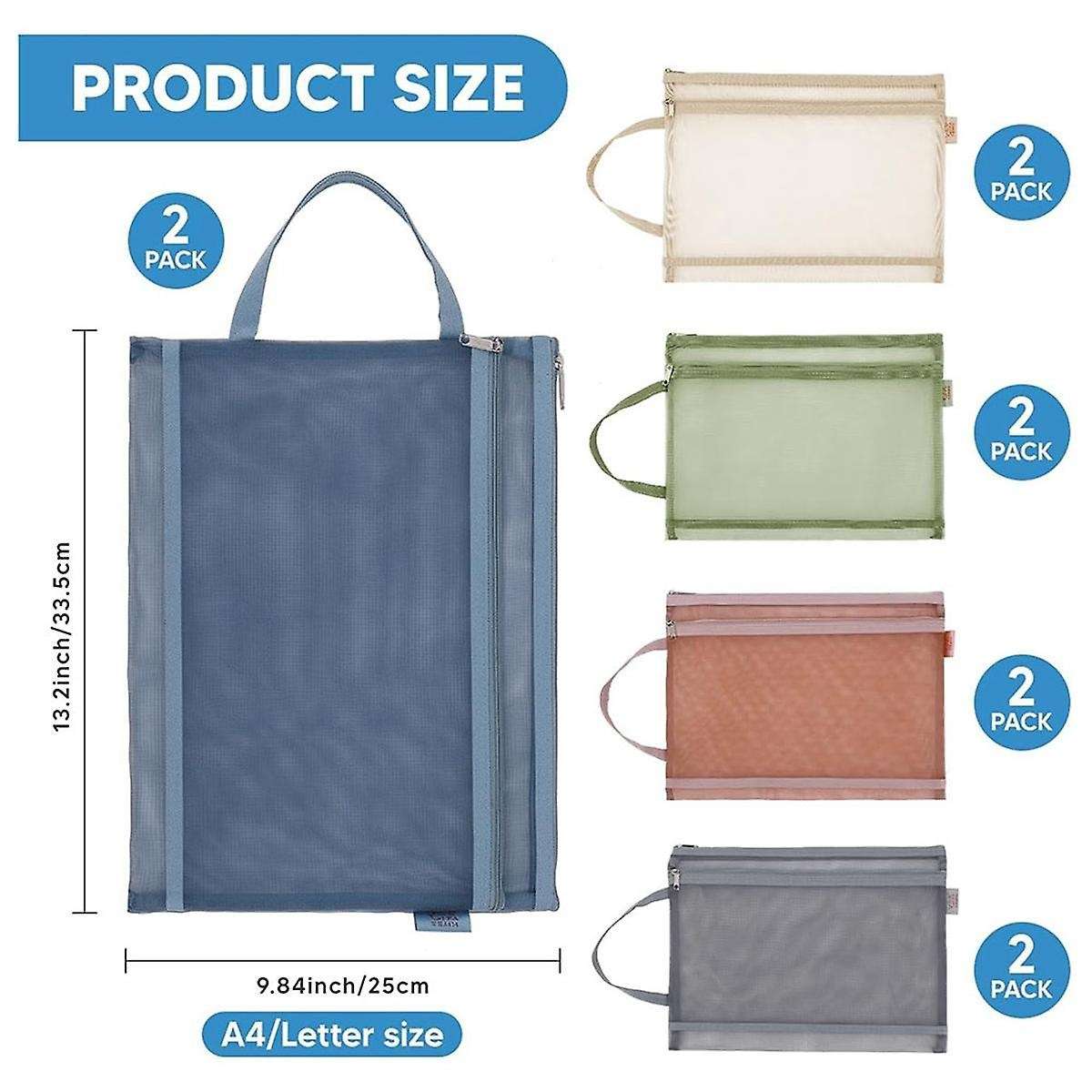 10-Pack Mesh Zipper Bags, Double Wall Nylon Mesh Bags for Tabletop Games and Puzzle Storage