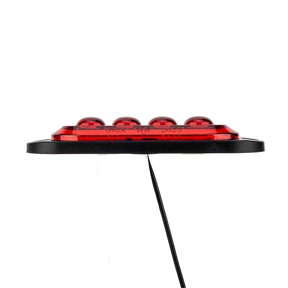 10Pcs 12V-24V 4LED Car Side Marker Lights Turn Signal Lights Side Indicator Lights Taillight for Tra
