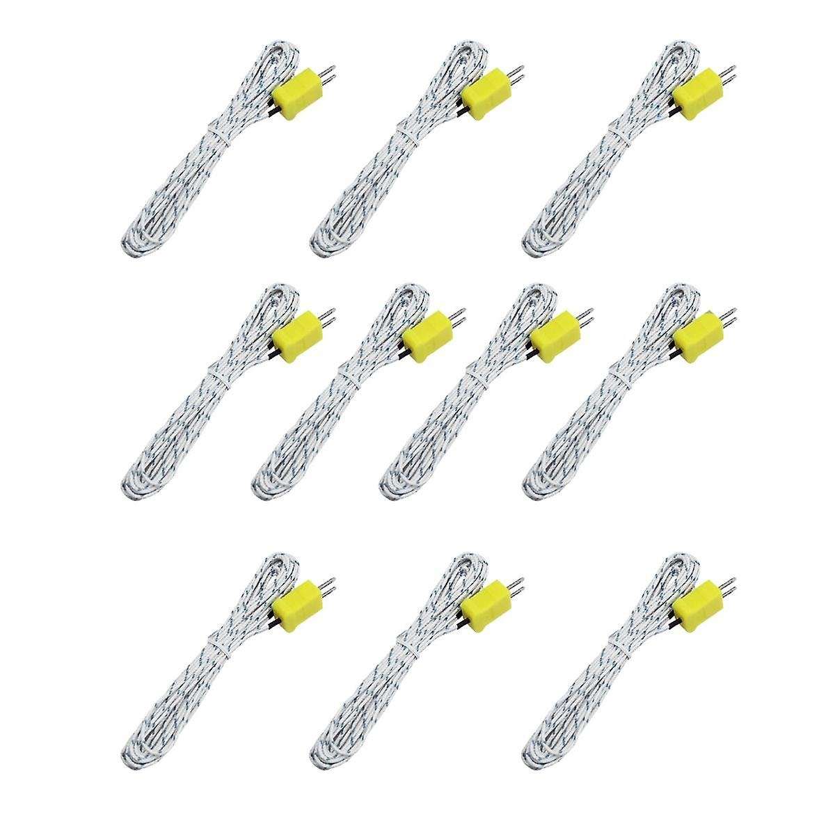 10pcs 3meters K Type Mini-connector Thermocouple Temperature Probe Sensor -50-350c Temperature Sen