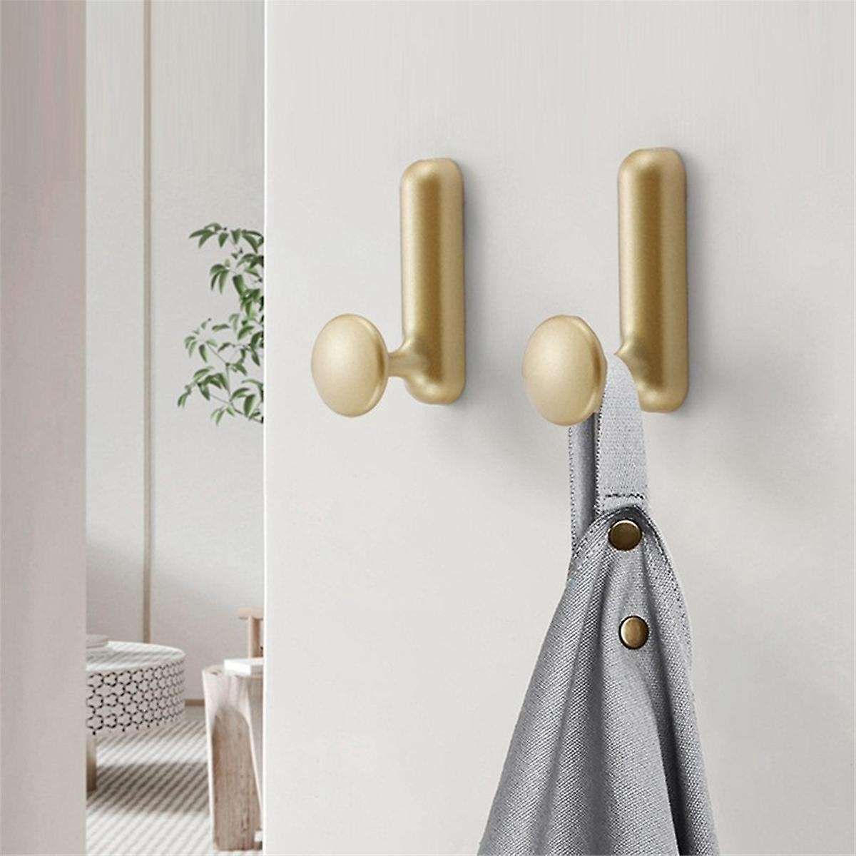10pcs Aluminum Alloy Coat Hooks Wall Mounted Towel Hooks Robe Hooks Kitchen Bathroom Metal Hook Wall