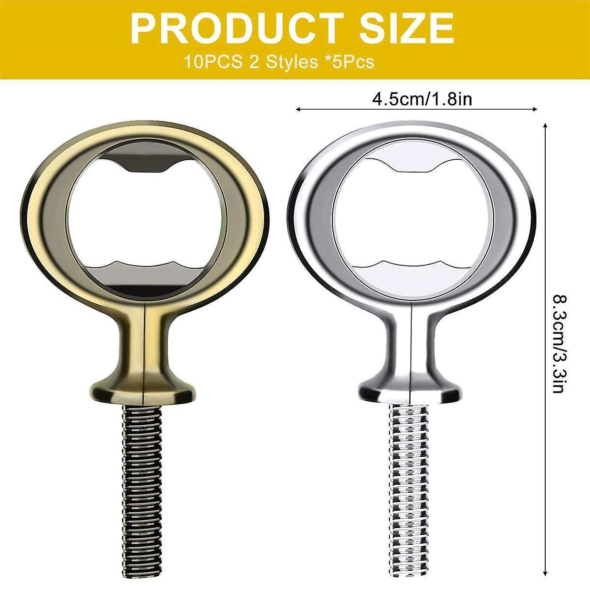 10pcs Bottle Opener Blank Diy Beer Bottle Opener Stainless Steel Flat Bottle Opener Inserts Kit Bee
