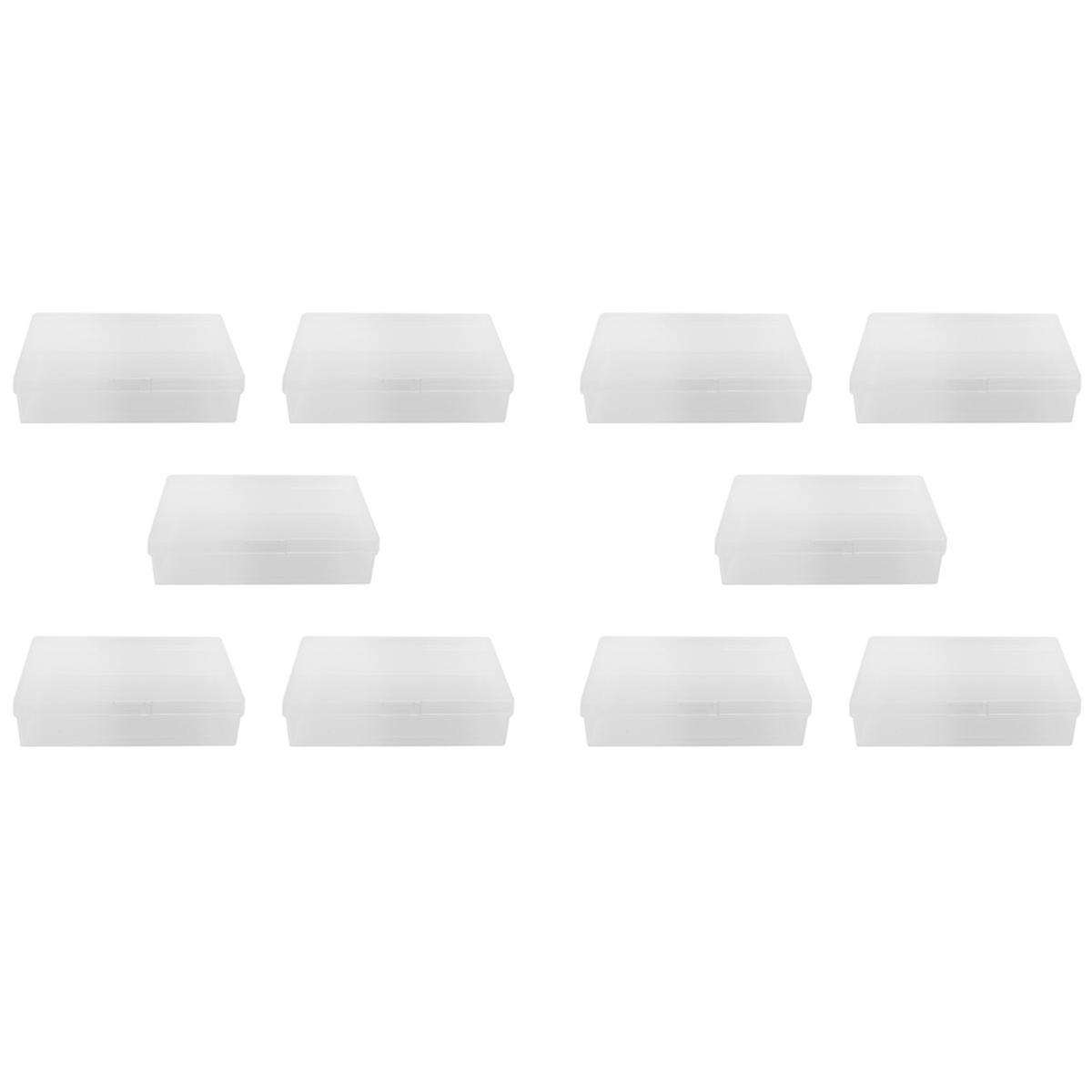 10pcs Box Trading Card Case Card Storage Organizer Clear Card Case Plastic Storage Box for Gaming Ca