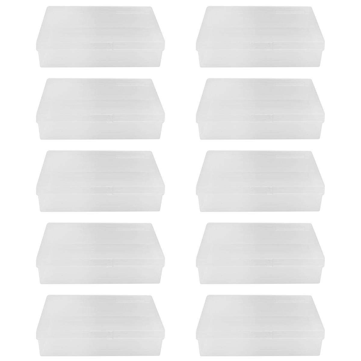 10pcs Box Trading Card Case Card Storage Organizer Clear Card Case Plastic Storage Box for Gaming Ca