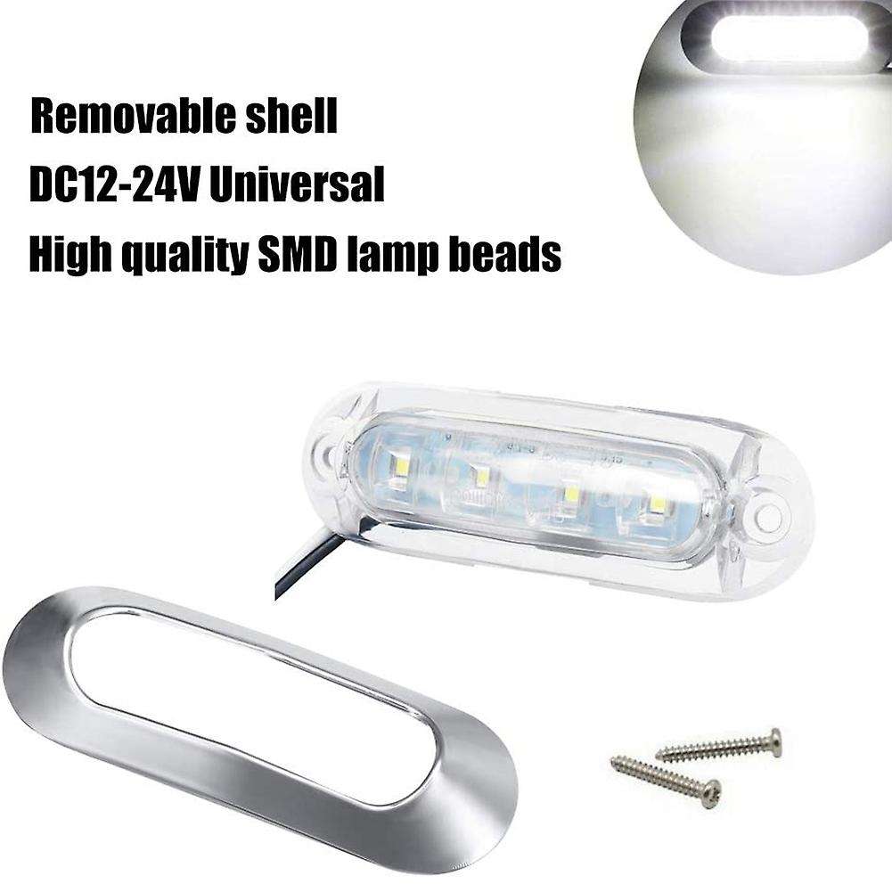 10PCS Clear 4 LED Side Marker Indicator Lights Lamp Tail Lamp Universal for Auto Car Bus Truck Lorry