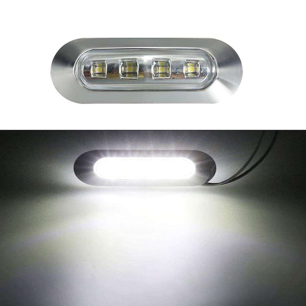 10PCS Clear 4 LED Side Marker Indicator Lights Lamp Tail Lamp Universal for Auto Car Bus Truck Lorry