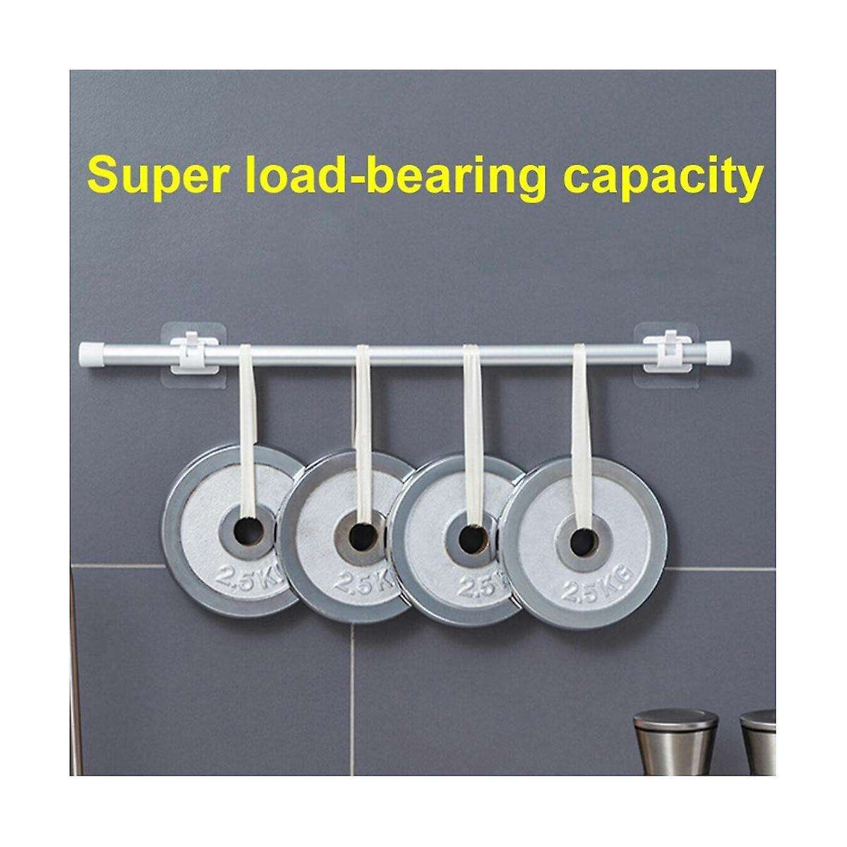 10pcs Hooks for Curtain Rod without Nails Curtain Rod Brackets No Drilling Self Adhesive Fixed Clip