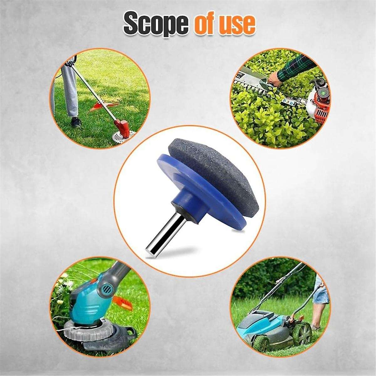 10PCS Lawnmower Dull Blade Sharpener Lawn Mower Blade Sharpener Kits Universal Blade Sharpeners for