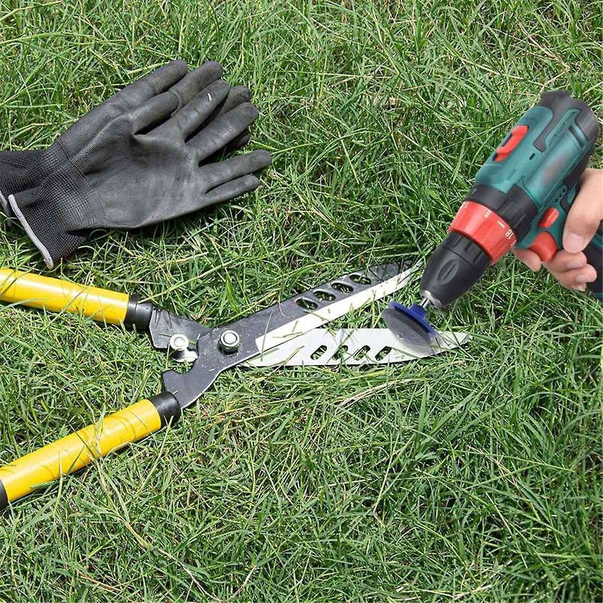 10PCS Lawnmower Dull Blade Sharpener Lawn Mower Blade Sharpener Kits Universal Blade Sharpeners for