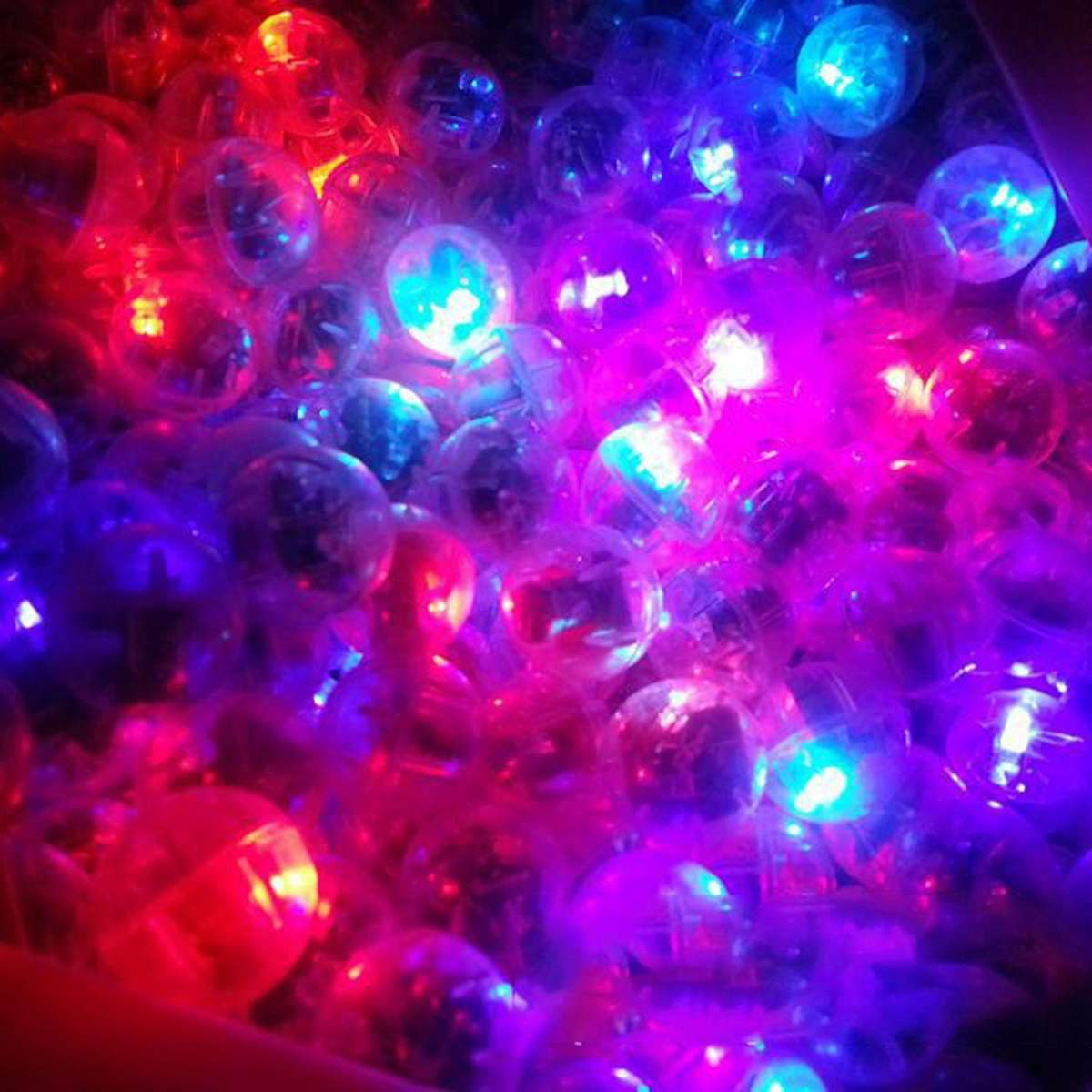 10pcs Mini Round Ball Led Balloon RGB Lights Valentine's Day Flash Lamps Compatible Lantern Christma