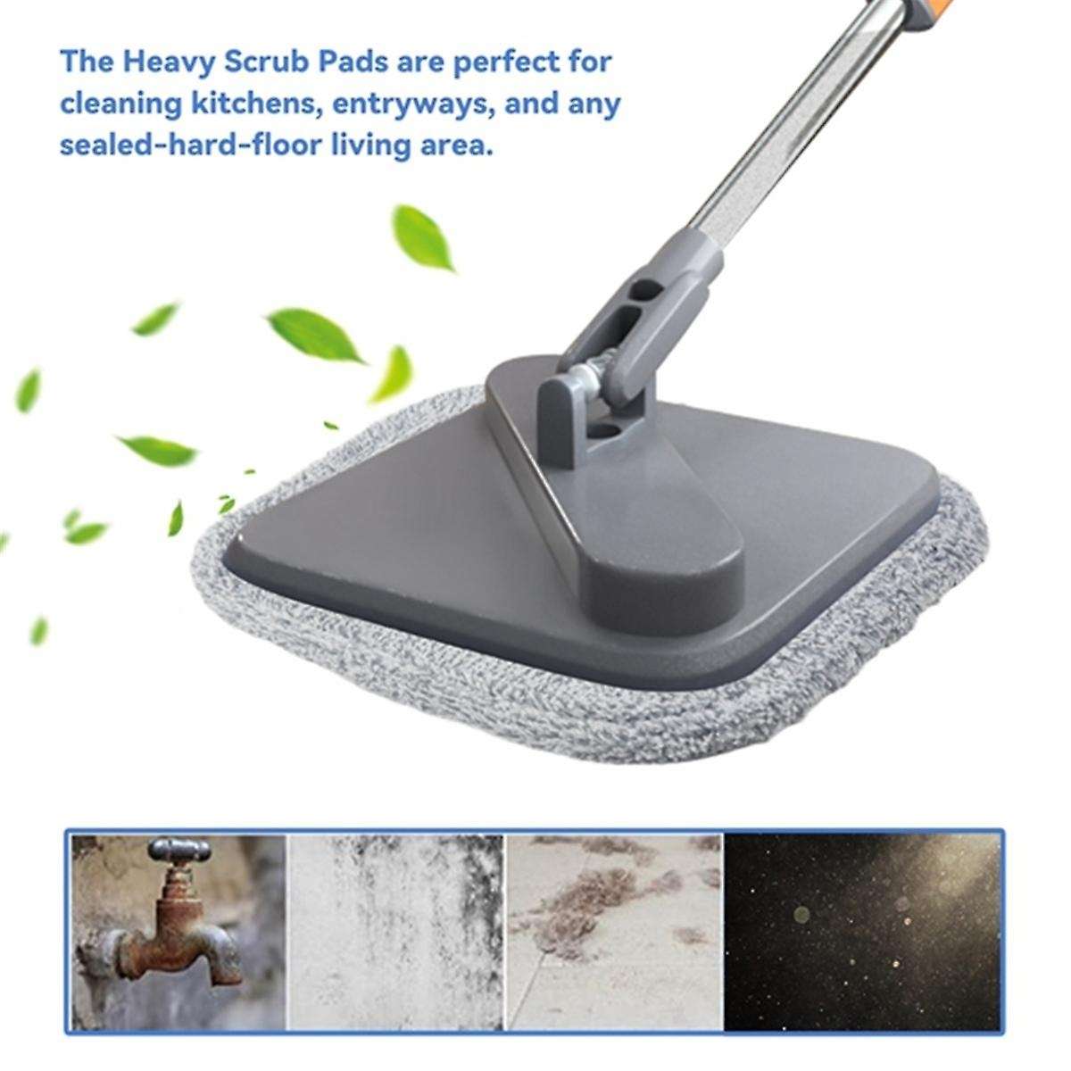 10Pcs Washable Mop Cloth for Mop Squeeze Mop Automatic Separation Rotating Cleaning Floors Mop Pads