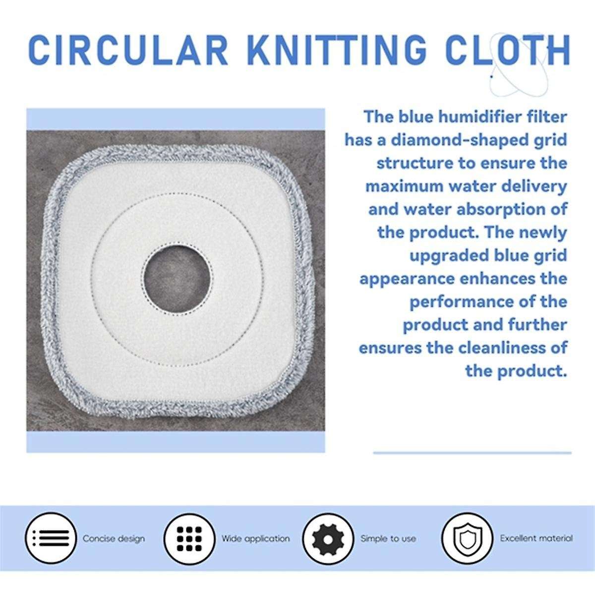 10Pcs Washable Mop Cloth for Mop Squeeze Mop Automatic Separation Rotating Cleaning Floors Mop Pads