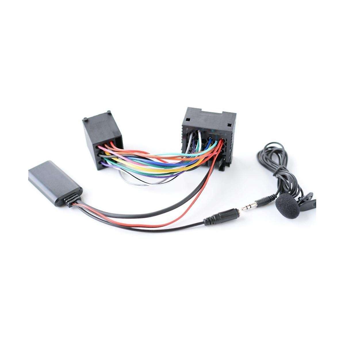 10Pin Stereo Bluetooth AUX Adapter Car Stereo Media Jack Compatible for E46
