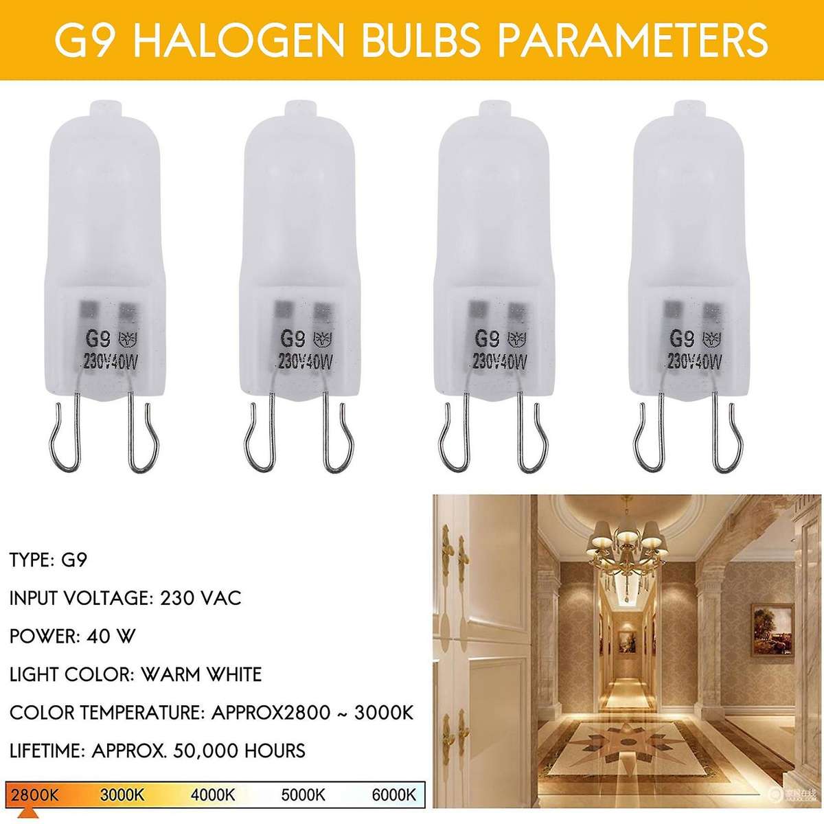 10x G9 Halogen Warm White Office Capsule Frosted Light Bulb Lamp 40w 230v