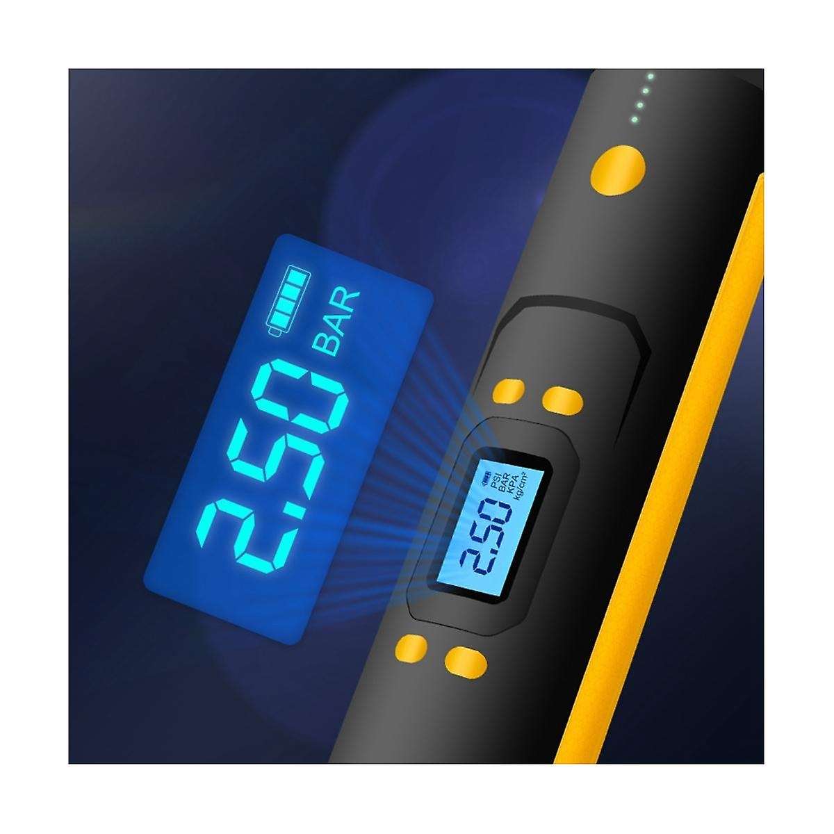 11.1V Car Inflator Pump Portable Handheld Wireless Charging Digital Display with Light Car Motorcyc