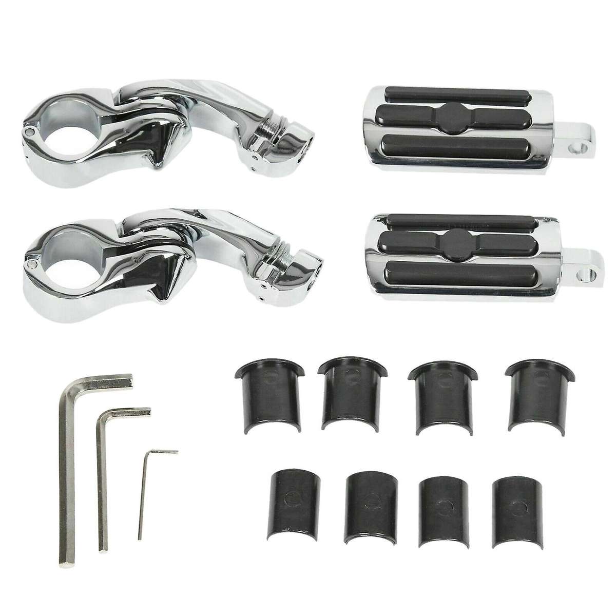 1-1/4 inch Highway Motorcycle Bumper Pedals Modified Foot Pegs Pedals Crash Bar