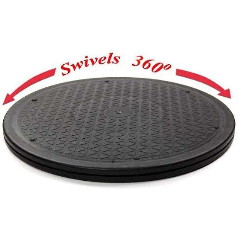 12 Inch Heavy Duty Rotating Swivel Steel Stand for Monitor Tv Turntable Lazy Susans Black Round Sha