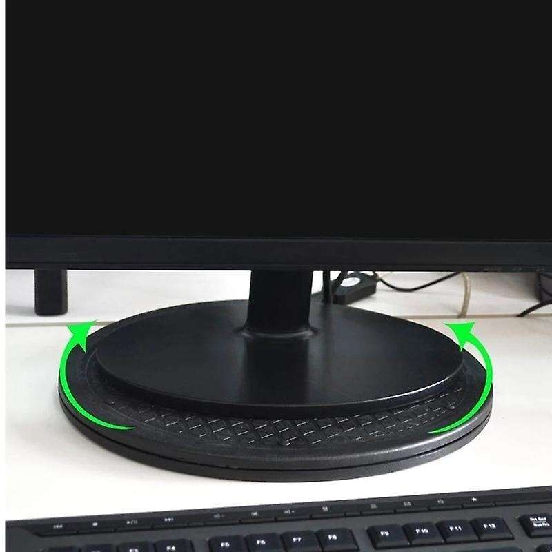 12 Inch Heavy Duty Rotating Swivel Steel Stand for Monitor Tv Turntable Lazy Susans Black Round Sha