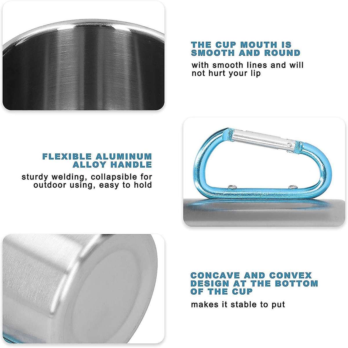 12 Oz Camping Coffee Cup Stainless Steel Home Office Coffee Cup Tea Cup Hot and Cold Drink