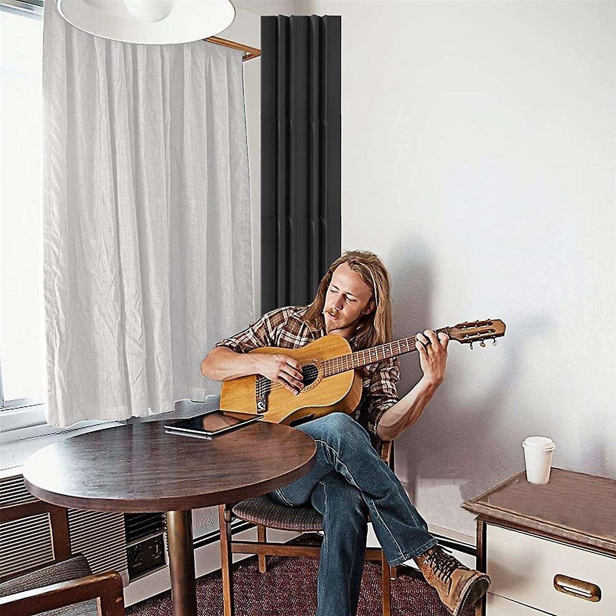 12 Pack Acoustic Foam 12 X 7 X 7inch Sound Absorbing Foam,high Density Sound Panels Insulation For