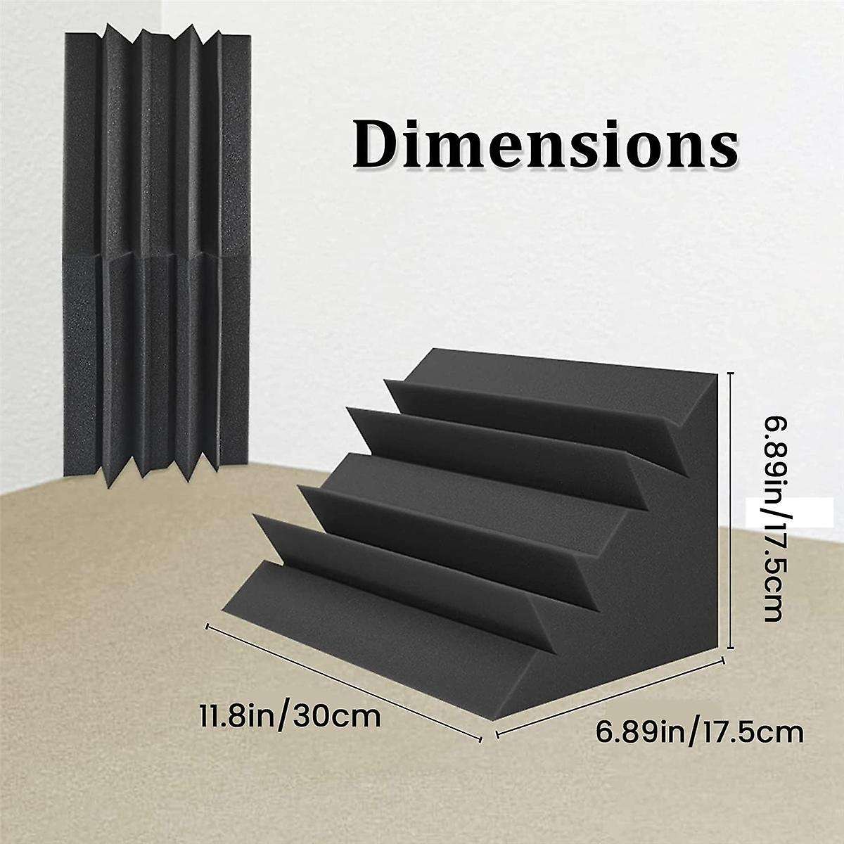 12 Pack Acoustic Foam 12 X 7 X 7inch Sound Absorbing Foam,high Density Sound Panels Insulation For