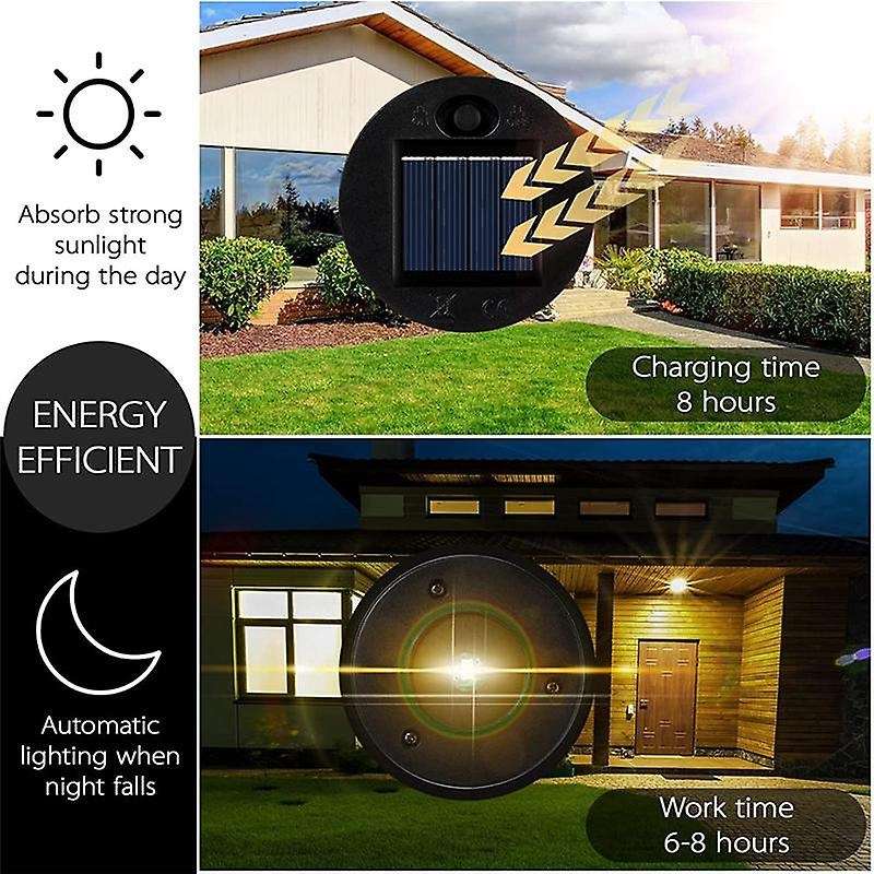 12 Pack Replacement Solar Light Parts Solar Light Replacement Tops Waterproof LED Solar Panel Lanter