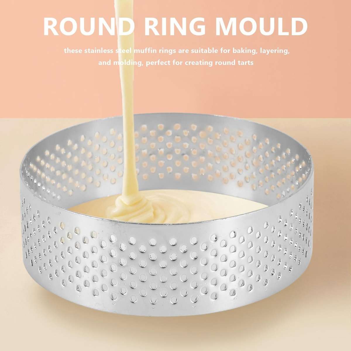 12 Pack Stainless Steel Tart Rings 3 In,PerCompatibleated Cake Mousse Ring