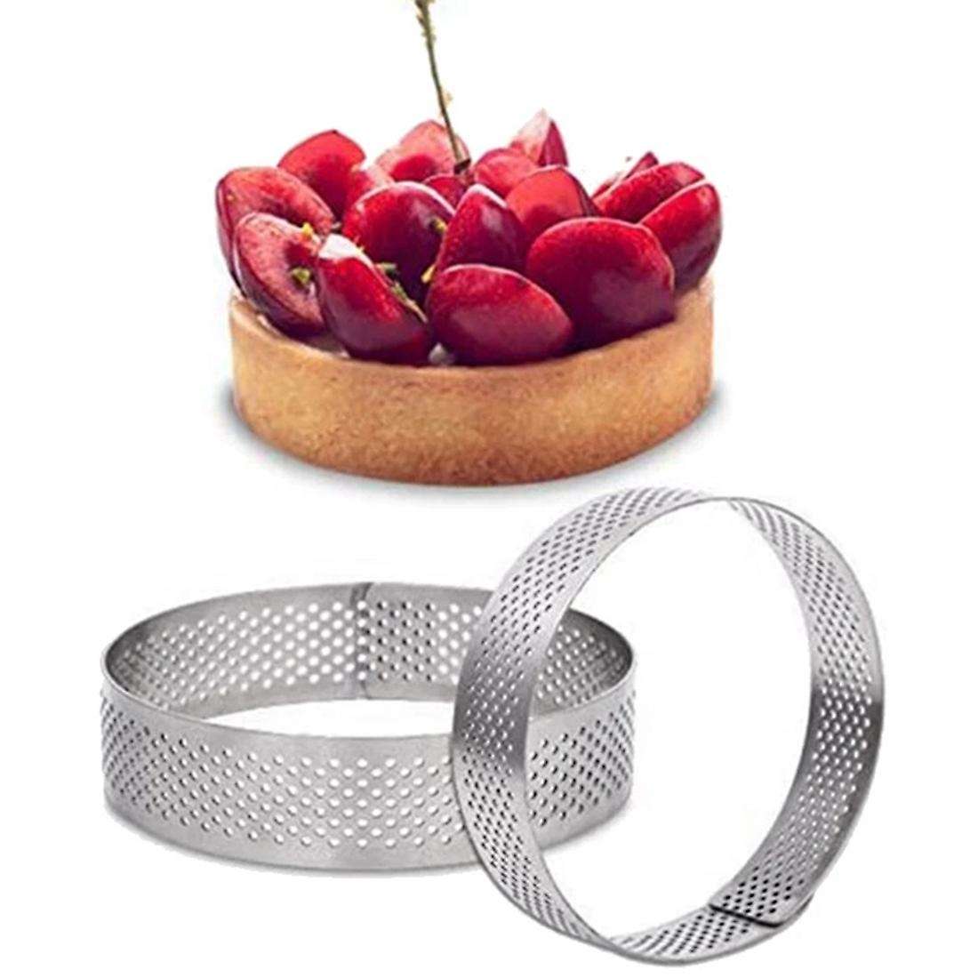 12 Pack Stainless Steel Tart Rings,PerCompatibleated Cake Mousse Ring, 6cm
