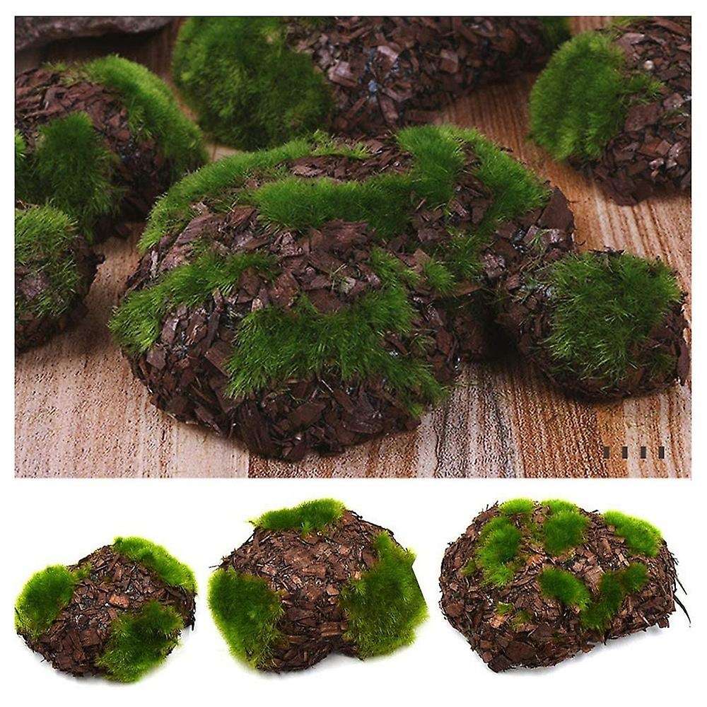 12 Pcs Artificial Moss Rocks Decorative,artificial Rock, Moss Decor for Garden Decor Diy Floral Arr