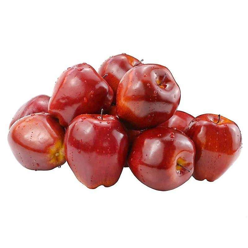 12 Pcs Fruit Apples Artificial Apples Lifelike Simulation Red Apples Home House Decor for Still Life