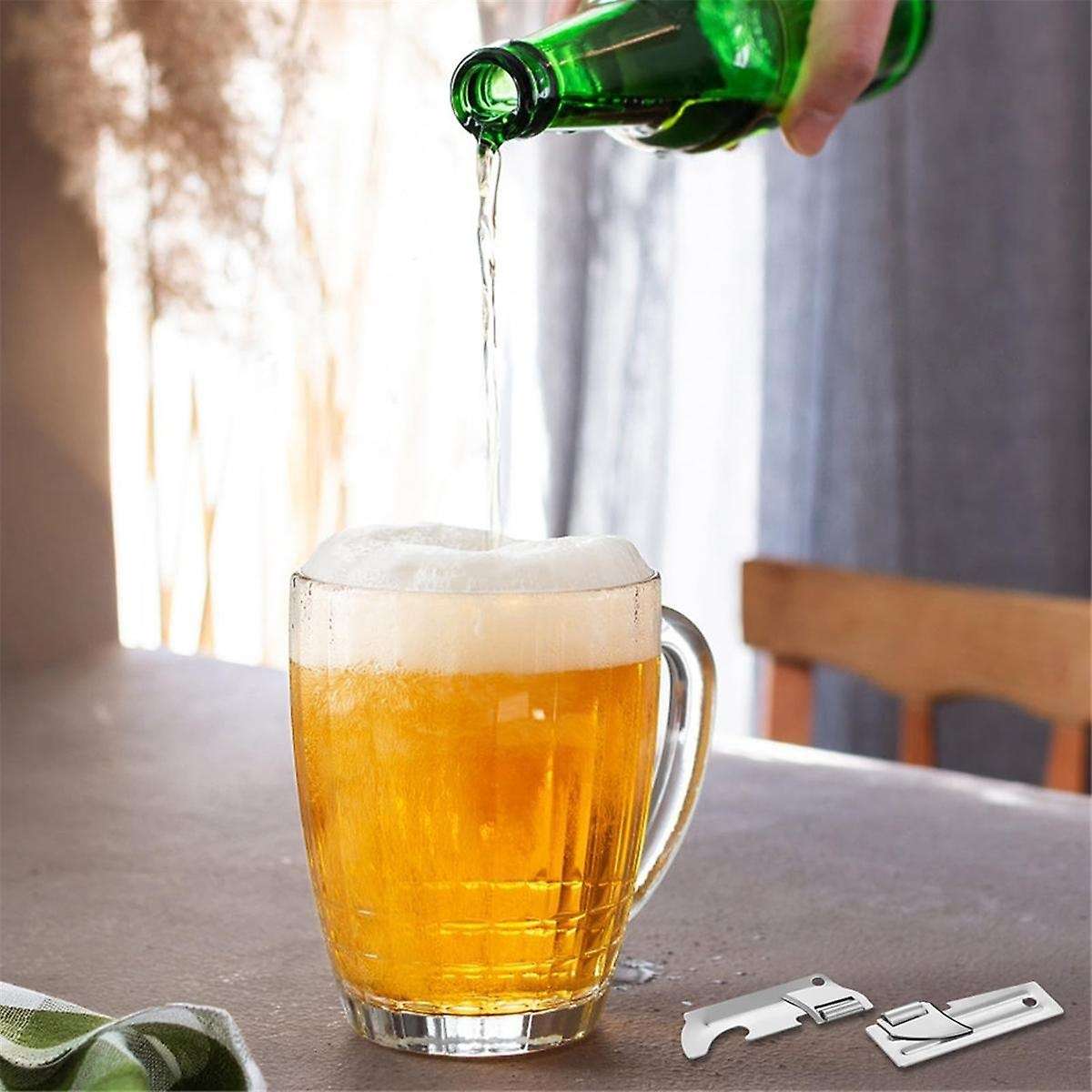 12 Pieces Can Openers, Camping Can Openers with Key Rings, P-38, P-51 and P-57 Stainless Steel, Port