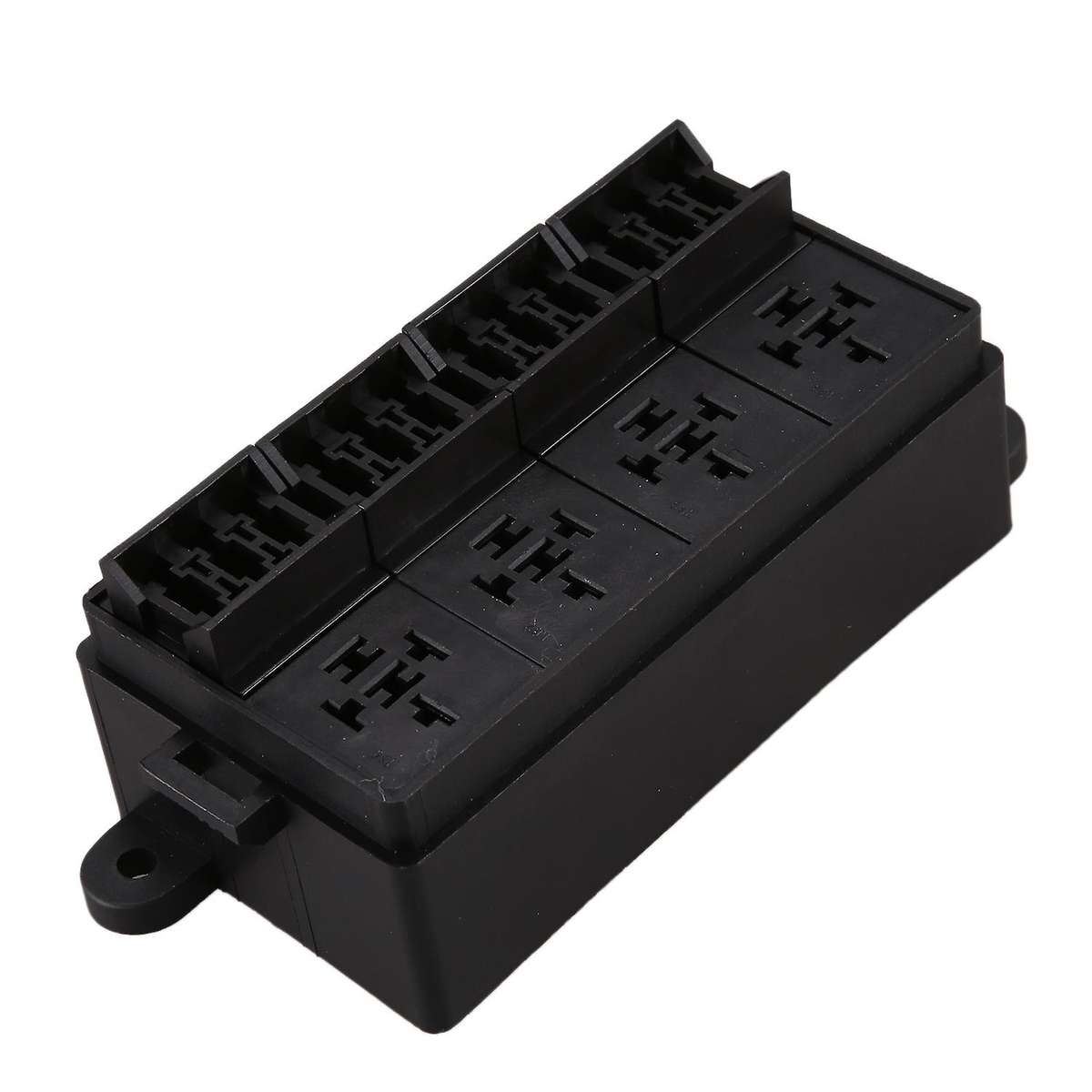 12 Way Blade Fuse Holder Box with Spade Terminals for Car Truck Trailer and Boat