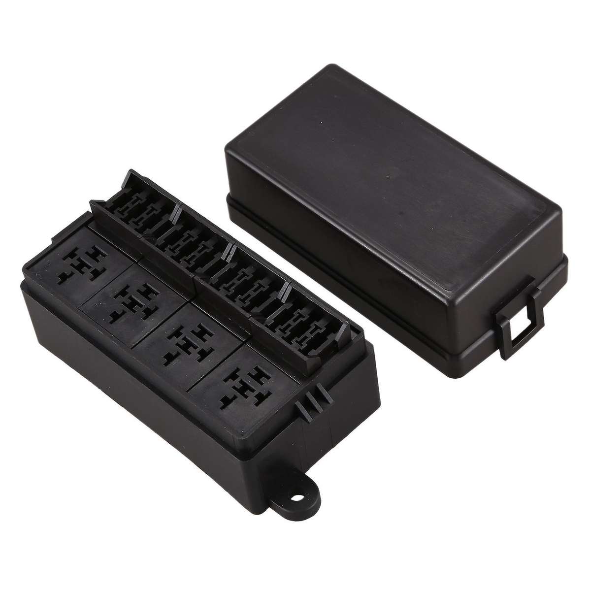 12 Way Blade Fuse Holder Box with Spade Terminals for Car Truck Trailer and Boat