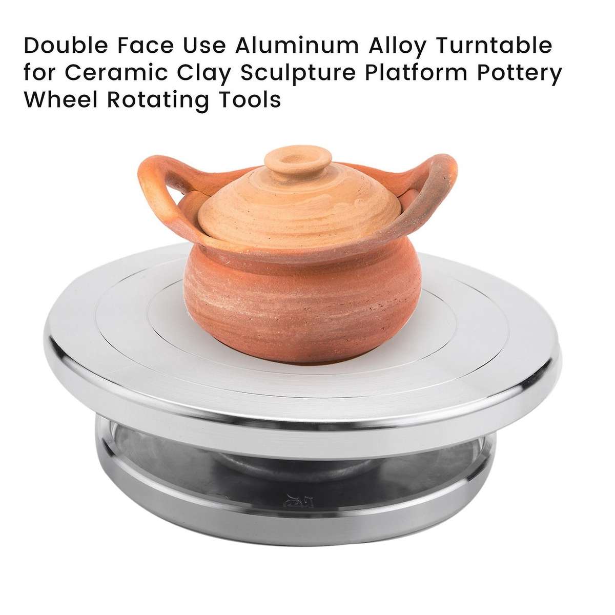 12/15cm Double Face Use Aluminum Turntable for Ceramic Clay Sculpture Platform Pottery Wheel Rotati
