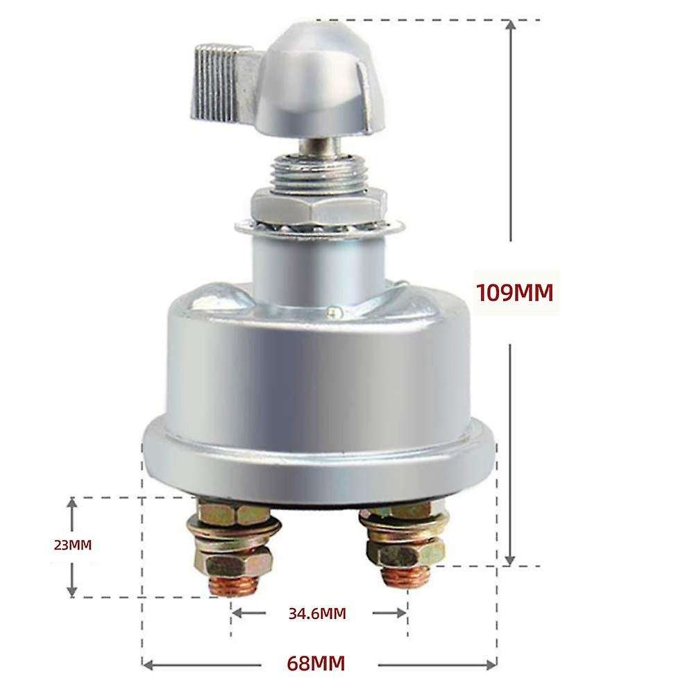 12/24V Master Battery Disconnect Switch Battery Power Cut Off Isolator with Battery Cable Wire for C