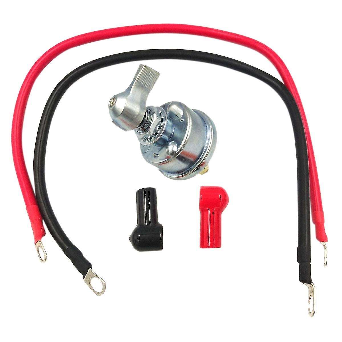 12/24V Master Battery Disconnect Switch Battery Power Cut Off Isolator with Battery Cable Wire for C