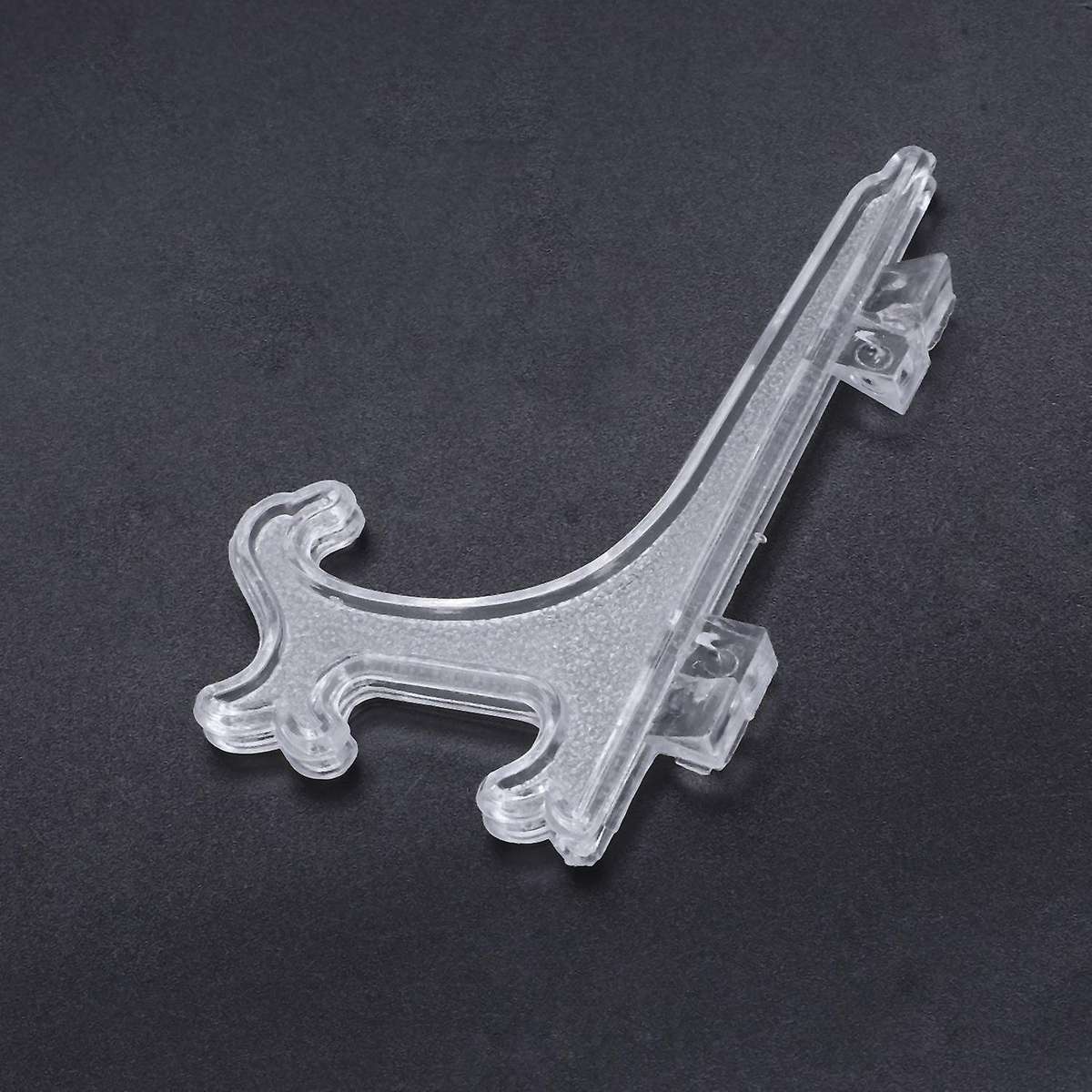 12pcs 3 Inch Plastic Easels Or Plate Holders Display Dinner Plate (transparent)