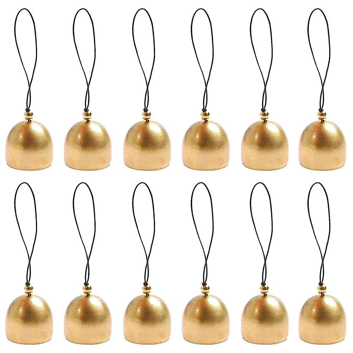 12pcs Bell Jingle Mini Metal Small Cowbell Decorative Ornament Vintage Pet Bell Ornaments Bell Wind
