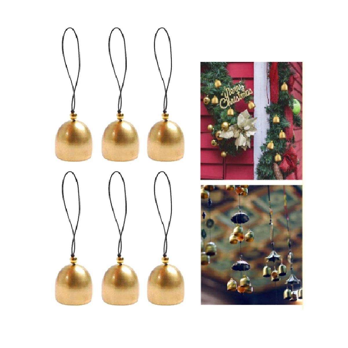 12pcs Bell Jingle Mini Metal Small Cowbell Decorative Ornament Vintage Pet Bell Ornaments Bell Wind