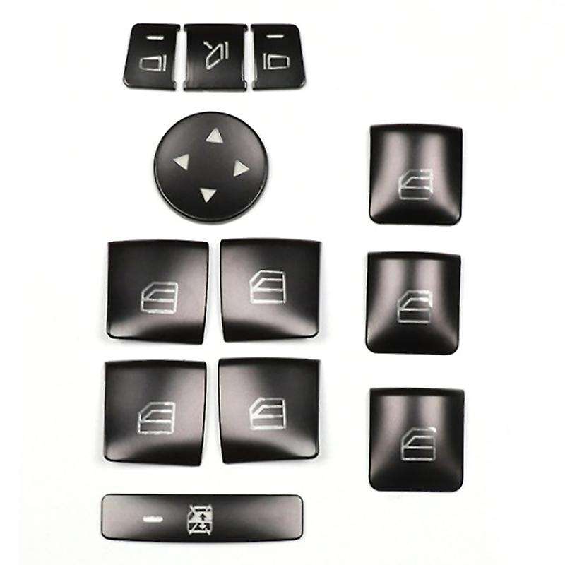 12PCS Car Door Armrest Window Switch Button Trim Cover Sticker for ML GL C E G Class W204 X166