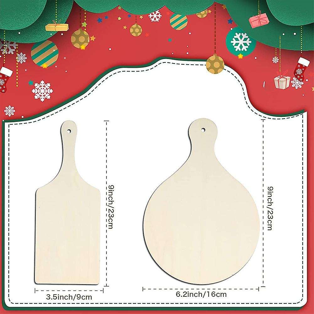 12Pcs Mini Wooden Cutting Boards with Handle Wooden Cutting Board Unfinished Planks Kitchen Cooking