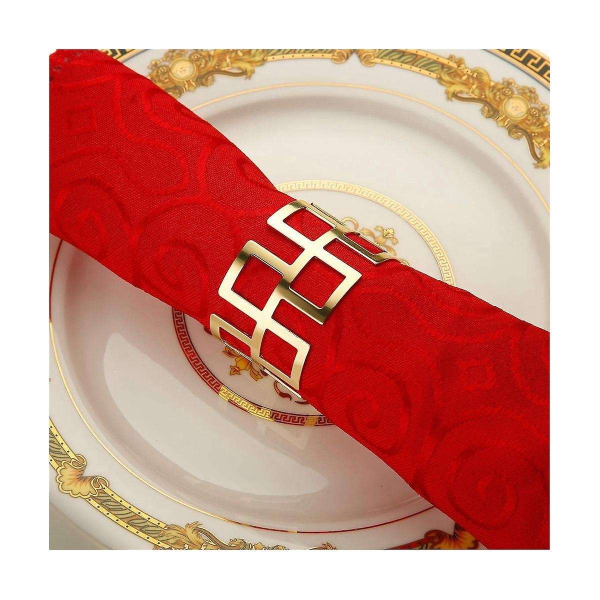 12pcs Napkin Rings Table Napkin Holder Wedding Napkin Ring Table Decoration for Dinner Napkin Ring