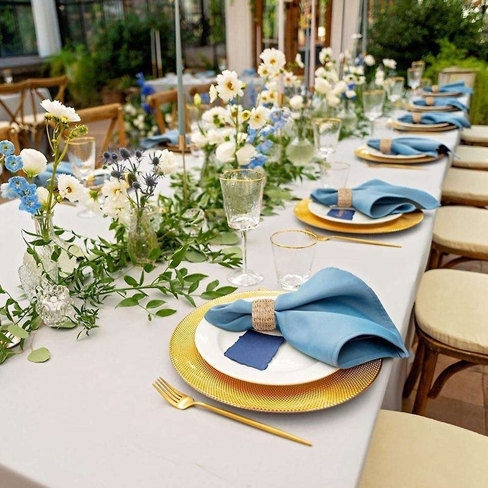 12Pcs Water Hyacinth Napkin Rings -Compatible Party, Dinner Table Decoration