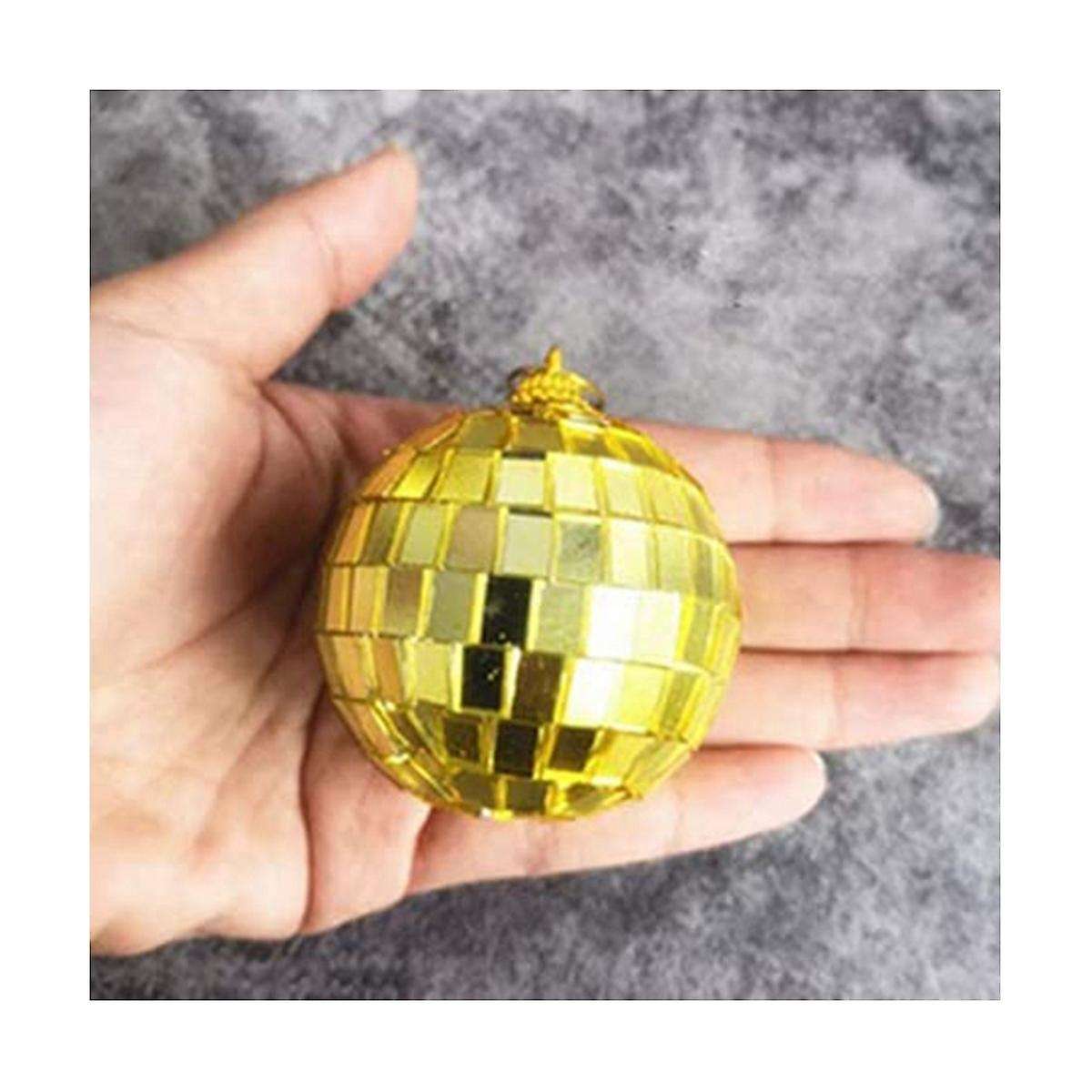 12-piece Mirror Disco Ball Decoration, Party Or Dj Lighting Effects, , Stage Props (2 Inches, Gold)
