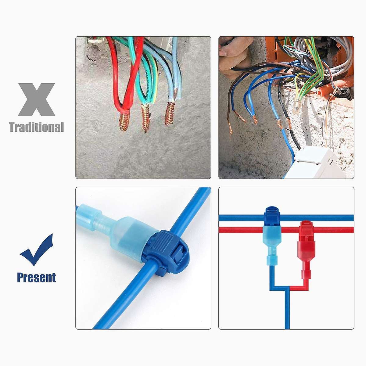 12V / 24V Medium Add-A-Circuit Fuse Tap Back Blade Fuse Holder Kit with Wire Harness Adapter Fuse Se