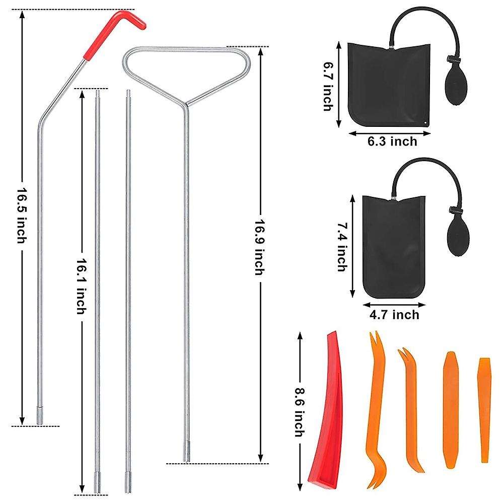 12-Piece Car Tool Kit with Air Wedge, Long-Distance Grab, Car Emergency Kit (Enhanced)