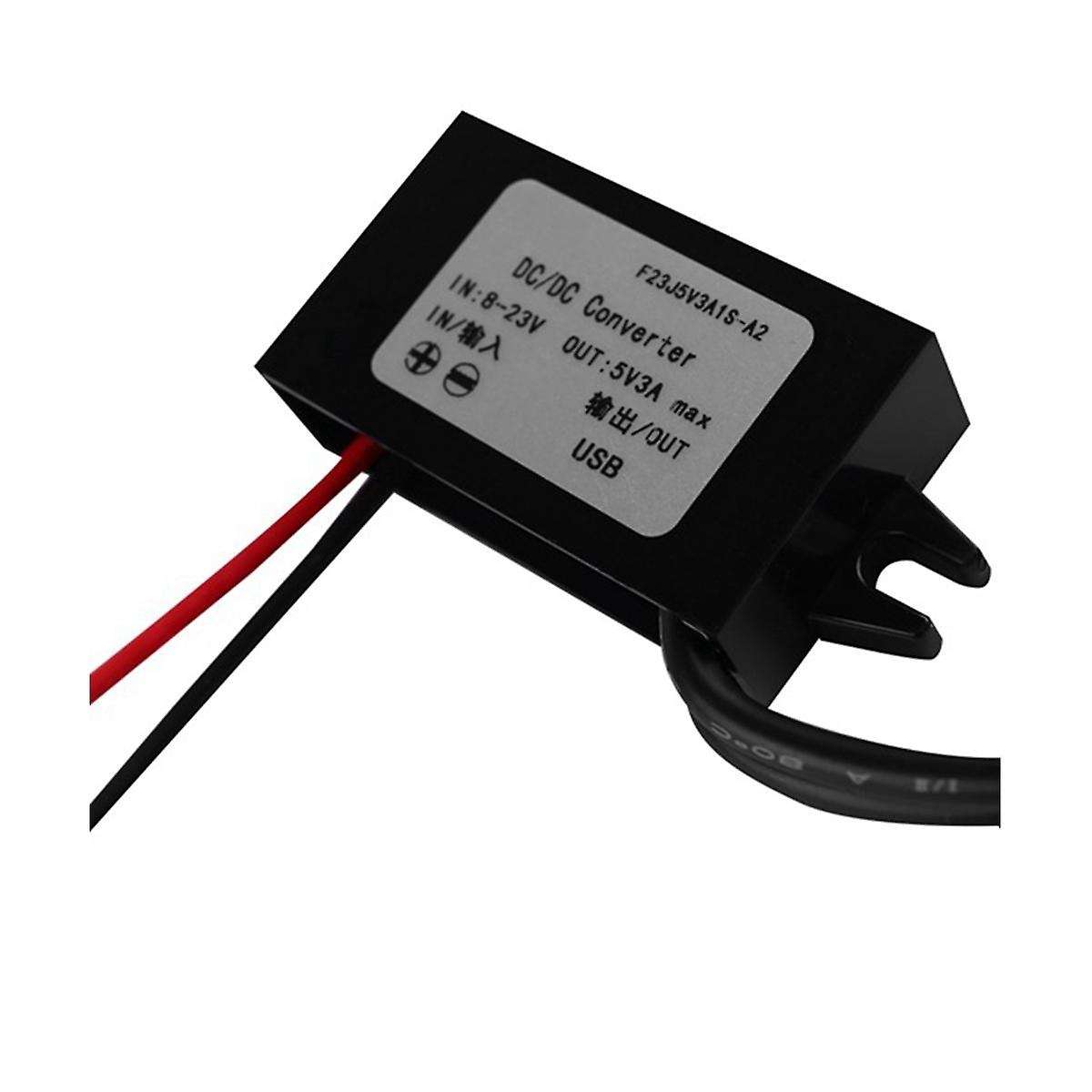 12v (8-23v) to 5v 3a Female Usb Dc Car Power Converter Voltage Regulator Dc Module Car Motorcycle C