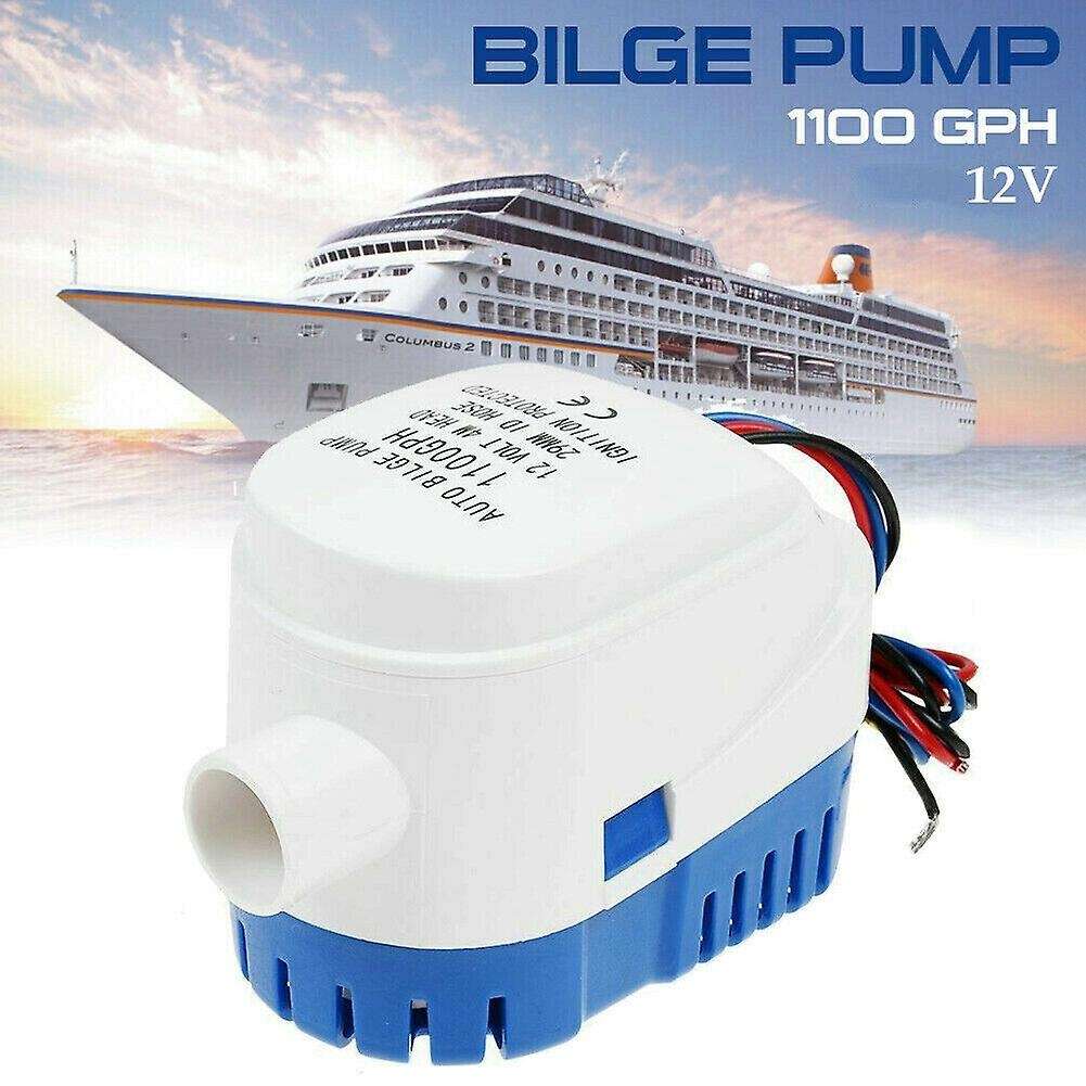 12V 1100GPH Boat Automatic Bilge Water Pump RV Auto Submersible Pump