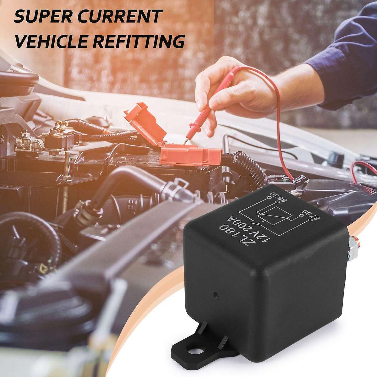 12V 200A Relay Car Truck Engine Automobile Boat Car Starter Heavy Duty Split Charging ZL180 with 2