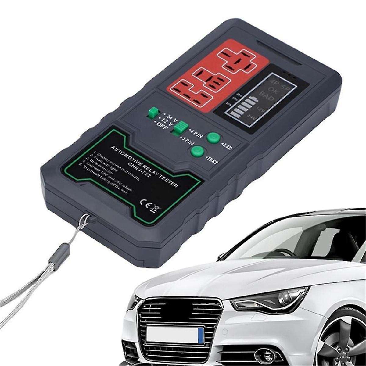 12v 24v Battery Tester Relay Analyzer Alternator Checker Vehicle Cranking Charging System Diagnosti